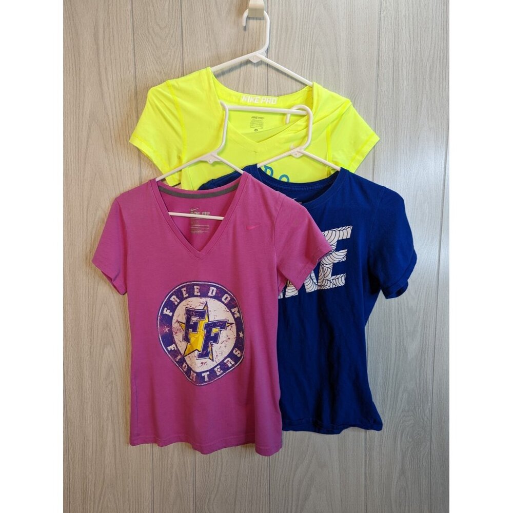Nike Dri-fit Athletic Running Yoga Tennis Gym Shirts Women's Size S (Lot of 3)